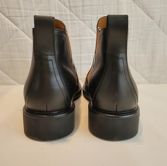 NWT$920 Burberry Men's Allostock Chelsea Black Signature Check Print Logo Boots - Picture 9 of 16
